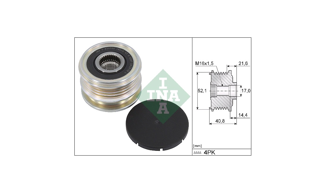  Frihjulskoppling, generator