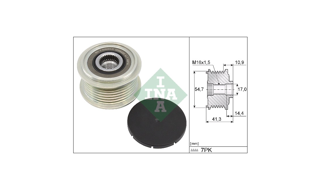  Frihjulskoppling, generator