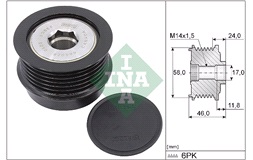 Friløbskobling, generator