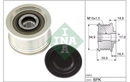 Friløbskobling, generator