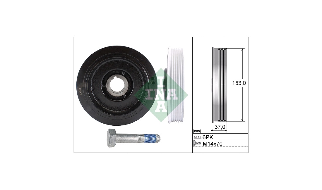  Remskivesats, vevaxel