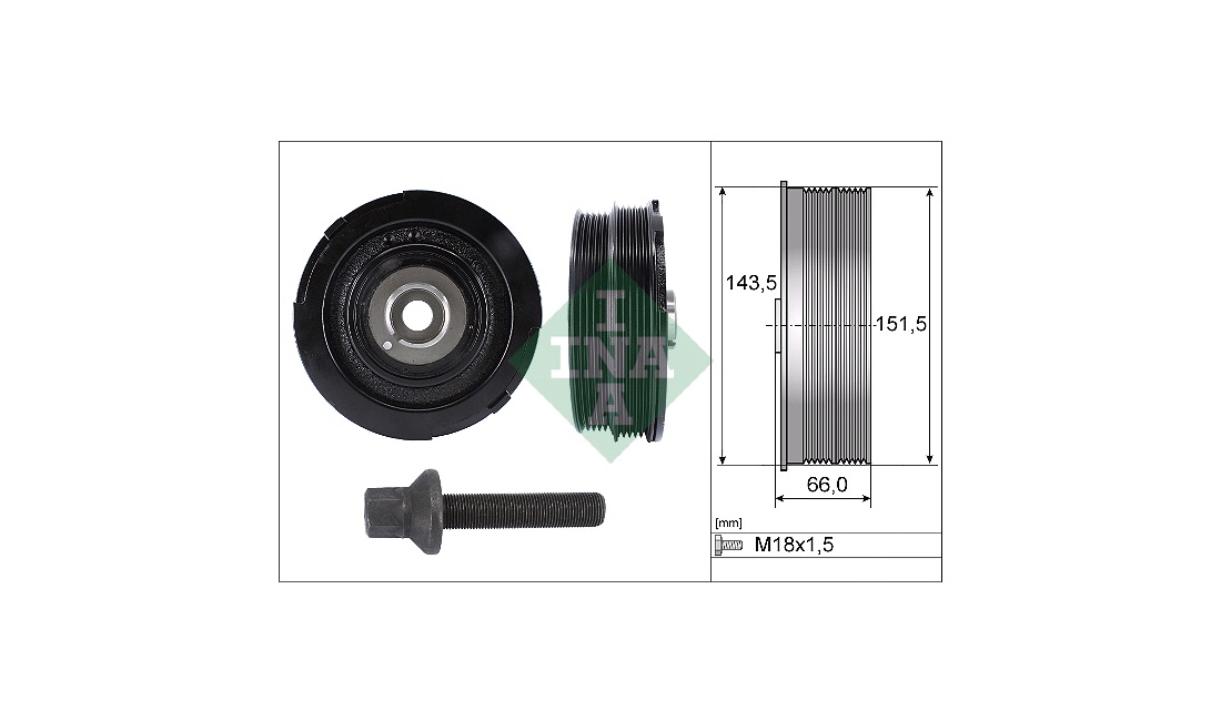  Remskivesats, vevaxel