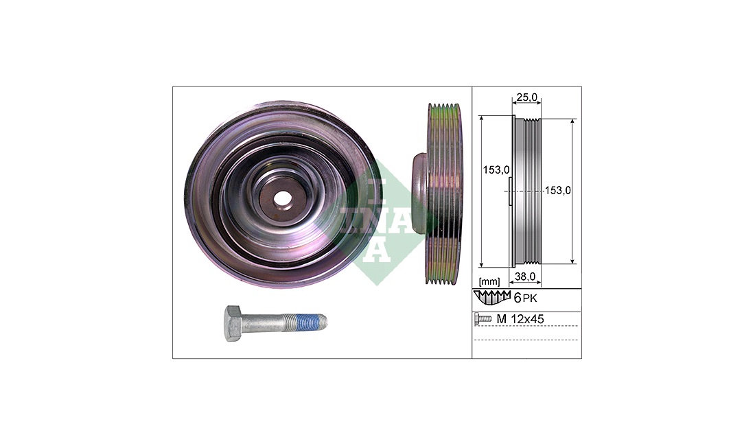  Remskivesats, vevaxel