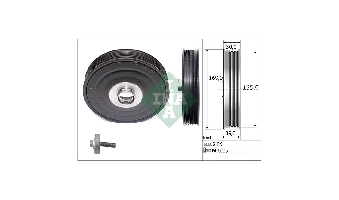  Remskivesats, vevaxel