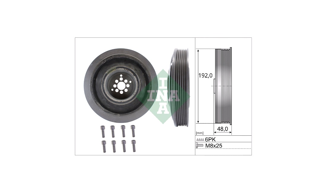  Remskivesats, vevaxel