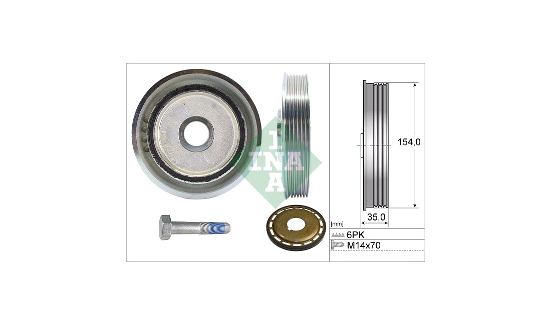  Remskivesats, vevaxel