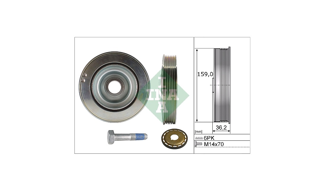  Remskivesats, vevaxel