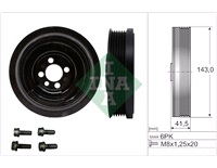  Remskivesats, vevaxel