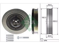  Remskivesats, vevaxel
