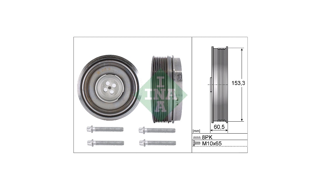  Remskivesett, veivaksel