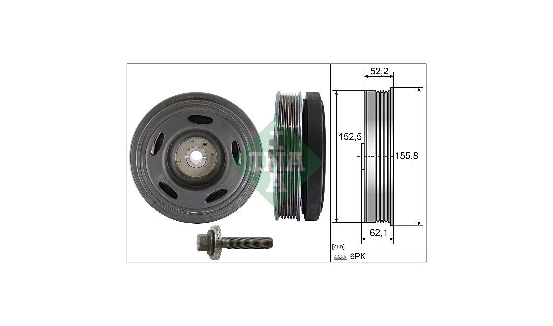  Remskivesats, vevaxel