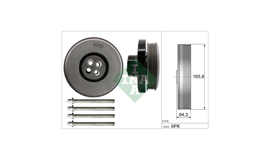  Remskivesats, vevaxel