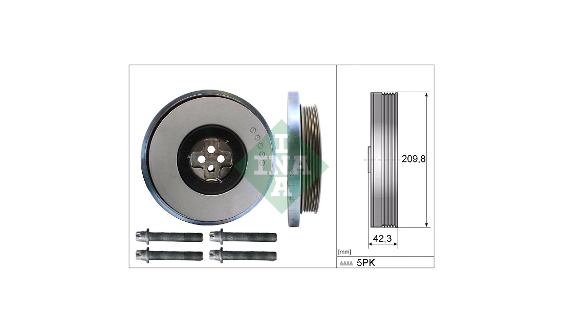 Remskivesats, vevaxel