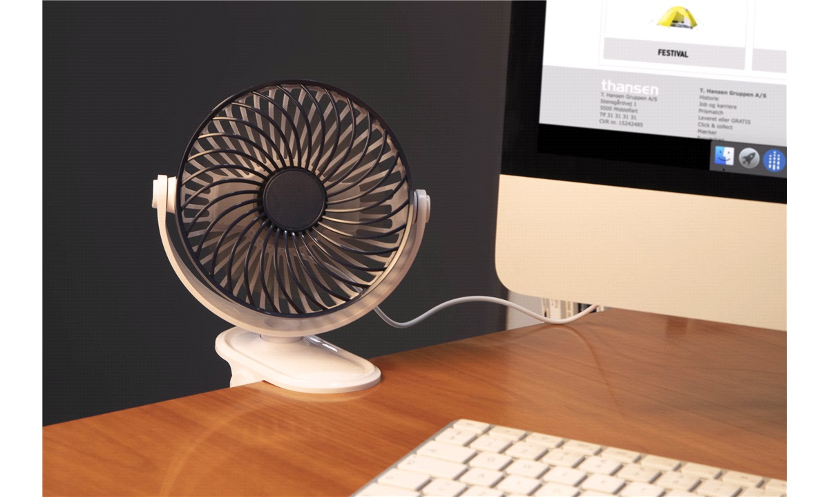 USB ventilator 5" Ventilator thansen.dk