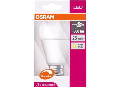 OSRAM LED Standard 60W/827 E27 Dæmpbar