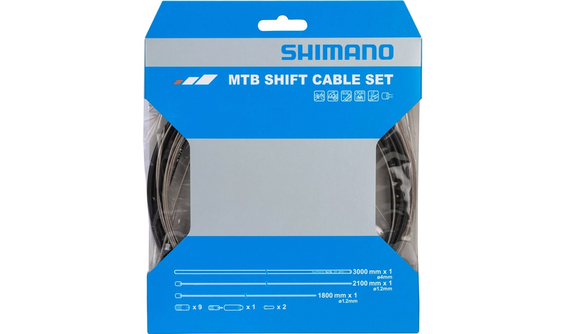  Shimano gearkabelsæt MTB/City rustfri sort 300cm strømpe