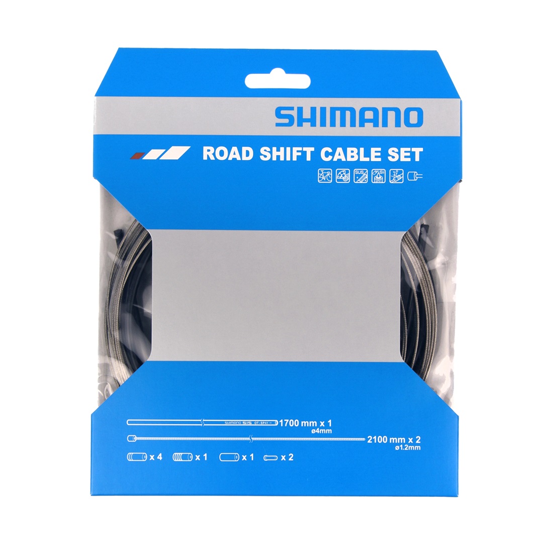 Shimano gearkabel sæt sort til Racer