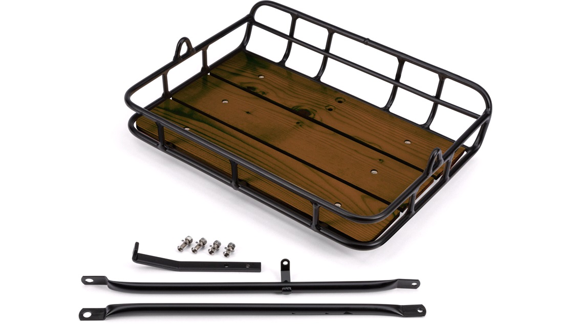  Front bagagebærer alu/træ 44,5x33x9cm