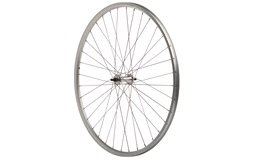 Forhjul 28" Sølv Fælgbremse Gevind aksel