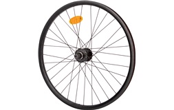 Baghjul 24" Sort Skruekrans Skivebremse