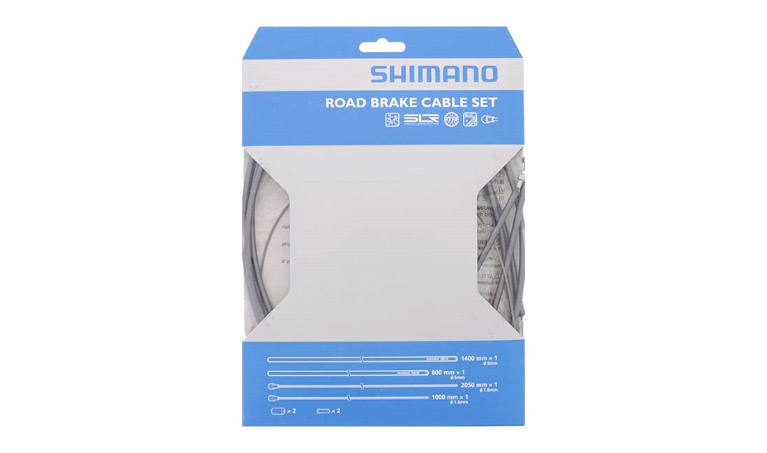  Bremsekabelsett Shimano PTFE grå rustfri