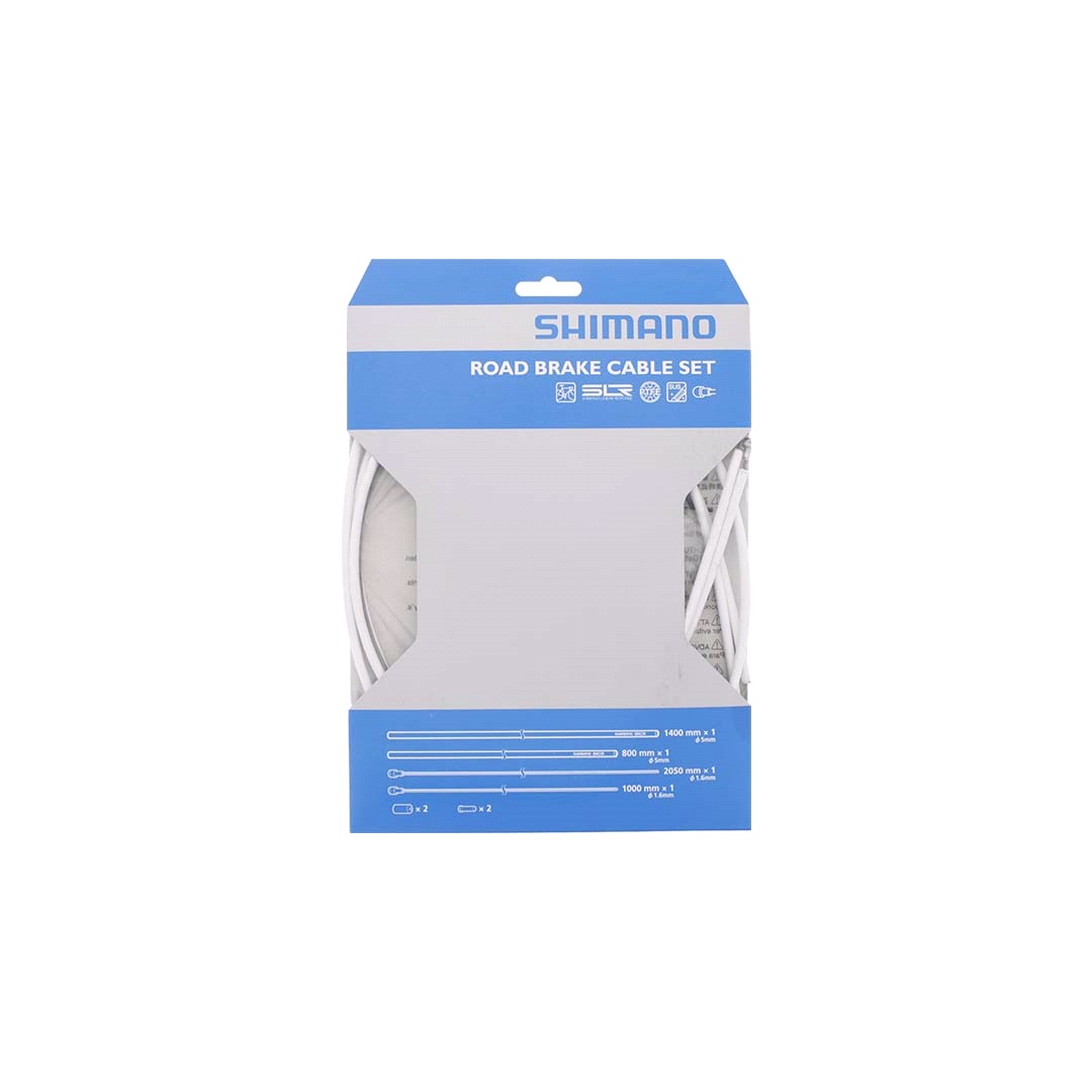 Shimano Shimano bromskabelset Road vit PTFE