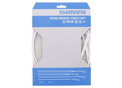 Bremsekabelsett Shimano PTFE hvit rustfr