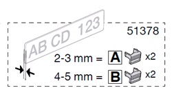 Klips til nummerplate Thule 52598 4 stk