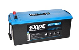 Batteri - EP2100 - EXIDE DUAL AGM 