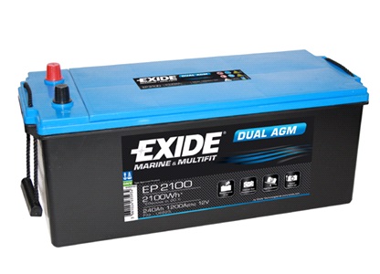 Batteri - EP2100 - EXIDE DUAL AGM 