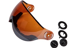Orange visir til skihjelm