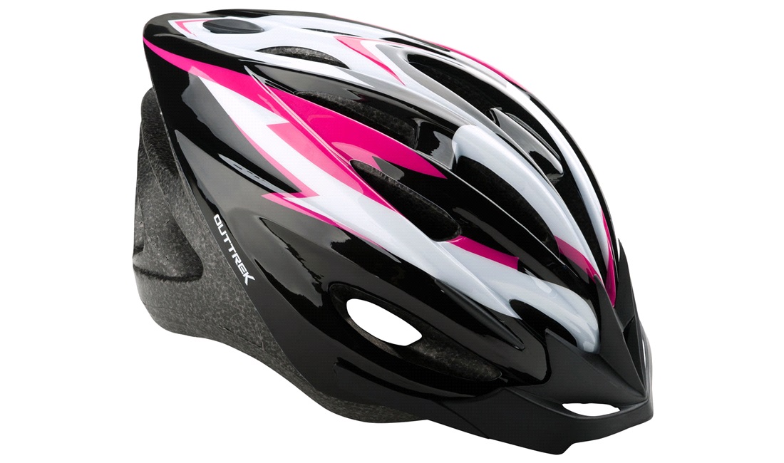  Cykelhjälm svart/pink/vit medium 55-58