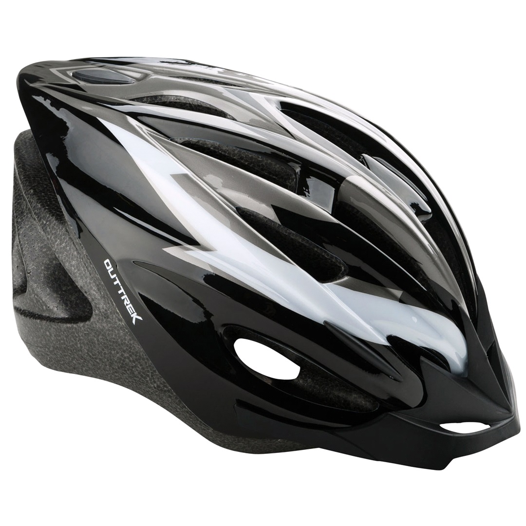 OUTTREK Cykelhjälm svart/grå/vit large 58-61