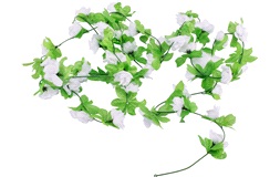 Blomsterkrans til cykelkurv hvid