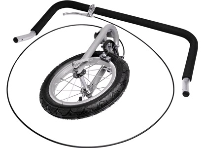Nesehjul/håndtak til sykkeltilheng. TJ-2