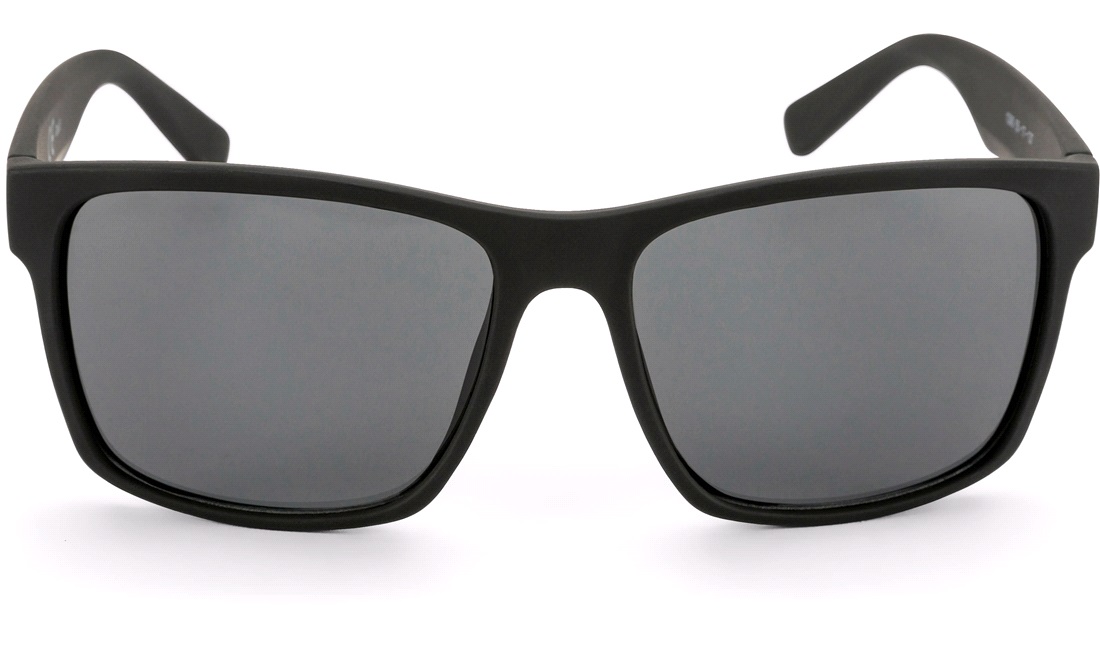  Solbrille mat sort med grå glas