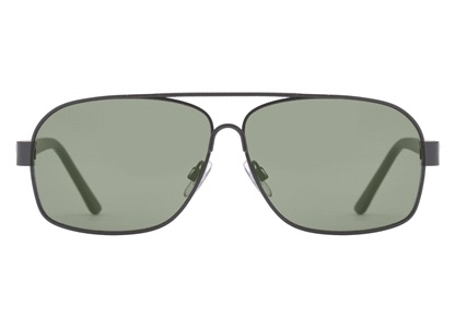 Solbrille metal pilot sort m. grå glas