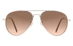 Solbrille metal pilot guld m. brunt glas