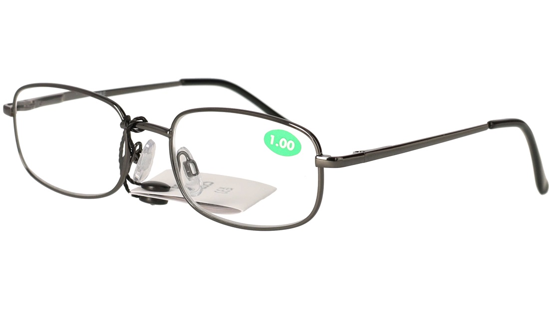  Læsebrille +1,0 sort justerbare næsepude