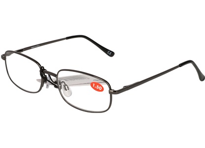Læsebrille +1,5 sort justerbare næsepude