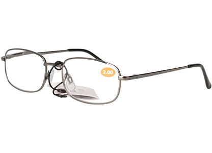 Læsebrille +2,0 sort justerbare næsepude