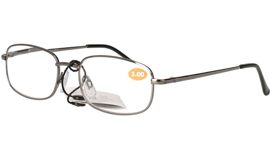  Læsebrille +2,0 sort justerbare næsepude