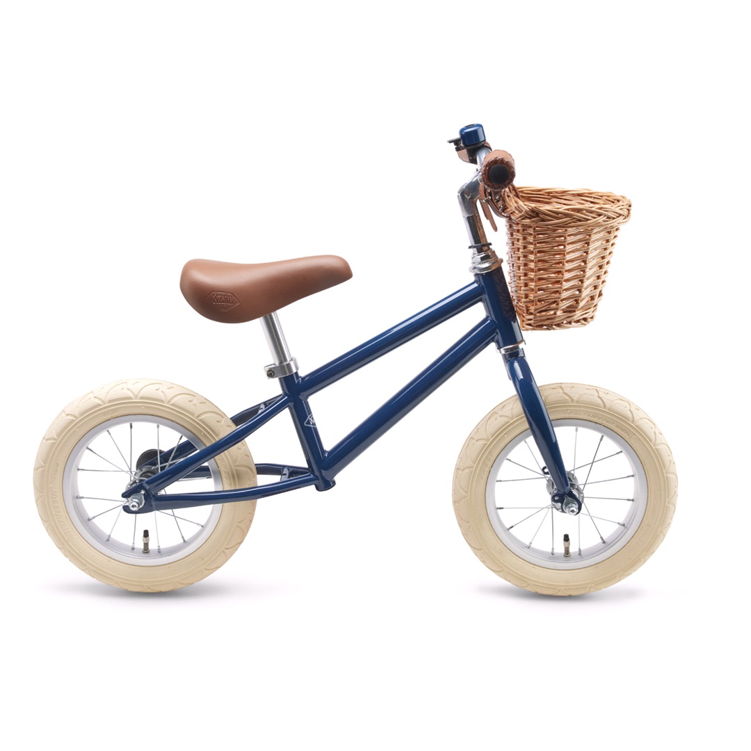 X-ZITE Springcykel barn retro blå med korg