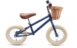 Løpesykkel retro blå med kurv