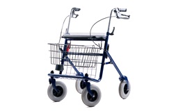 Rollator med bremser og kurv