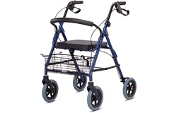 Rollator aluminium med kurv og ryglæn