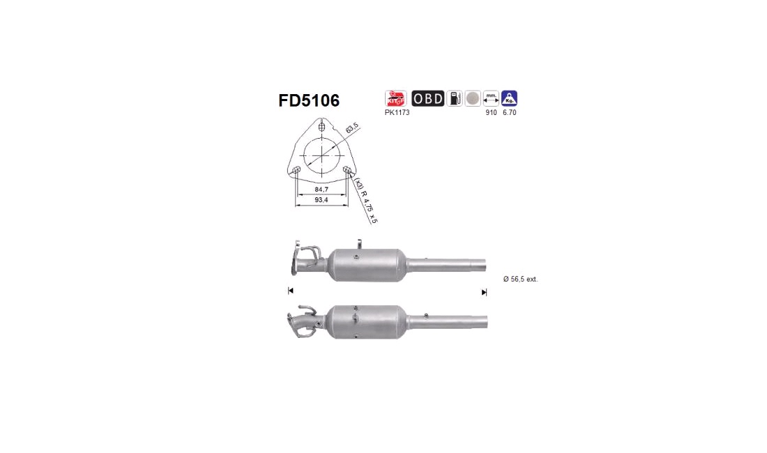  Sot-/partikelfilter, avgassystem