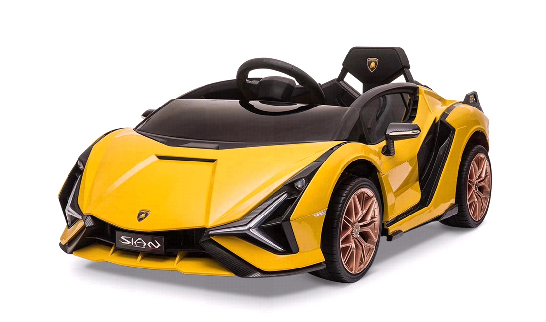  Elbil til barn Lamborghini Sian gul 12V