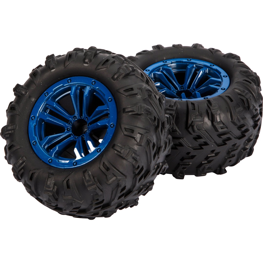 VGA Hjulset blå med däck 2 st. Monster Truck