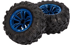 Hjulsæt blå med dæk 2 stk. Monster Truck